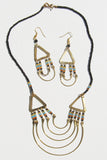 Metal Necklace and Earring Set
